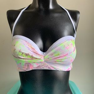 Victorias secret multicolored graphic swim top